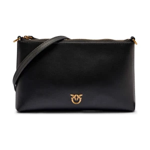 Pinko Skórzane kopertówka FLAT HORIZONTAL MINI