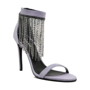 Pinko Skórzane sandały na szpilce SALOME