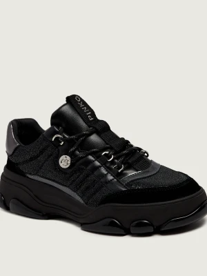 Pinko Skórzane sneakersy Athena 01 czarny