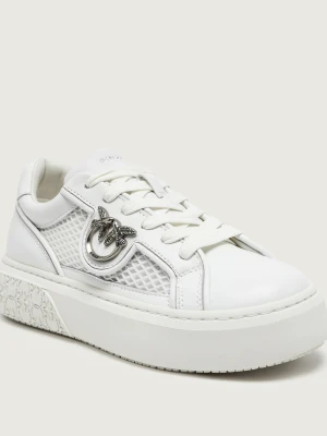 Pinko Skórzane sneakersy YOKO 33 biały