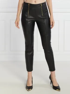 Pinko Skórzane spodnie | Slim Fit