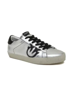 Pinko Skórzane trampki SEATTLE SNEAKER PELLE LAMINATA