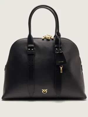 Pinko Skórzany kuferek BOWLING BAG