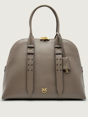 Pinko Skórzany kuferek BOWLING BAG