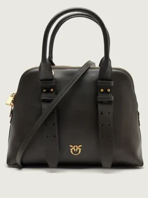 Pinko Skórzany kuferek BOWLING BAG MEDIUM