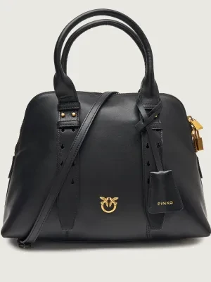 Pinko Skórzany kuferek BOWLING BAG MEDIUM