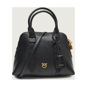 Pinko Skórzany kuferek BOWLING BAG MEDIUM