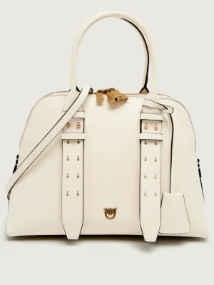 Pinko Skórzany kuferek BOWLING BAG MEDIUM