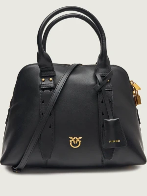 Pinko Skórzany kuferek BOWLING BAG MEDIUM