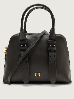 Pinko Skórzany kuferek BOWLING BAG MEDIUM