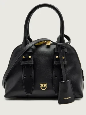 Pinko Skórzany kuferek BOWLING BAG ZIP MINI