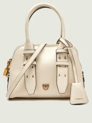 Pinko Skórzany kuferek BOWLING BAG ZIP MINI