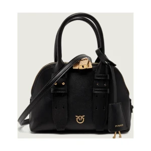 Pinko Skórzany kuferek BOWLING BAG ZIP MINI