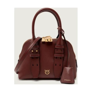 Pinko Skórzany kuferek BOWLING BAG ZIP MINI