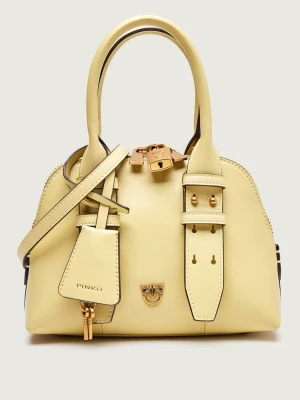 Pinko Skórzany kuferek BOWLING BAG ZIP MINI