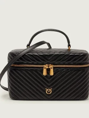 Pinko Skórzany kuferek VANITY CASE CLASSIC
