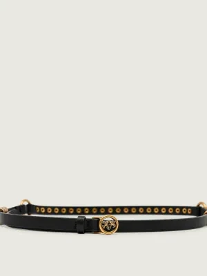 Pinko Skórzany pasek STUDS BELT H1,2