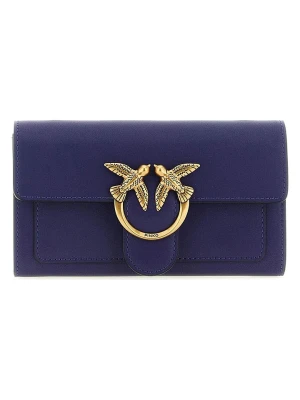 Pinko Skórzany portfel w kolorze granatowym - 19 x 10 x 5 cm rozmiar: onesize