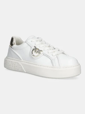 Pinko sneakersy skórzane Yoko 06 damskie kolor biały SS0041P087Z1B