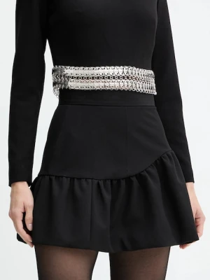 Pinko spódnica kolor czarny mini rozkloszowana 105767 A2QV