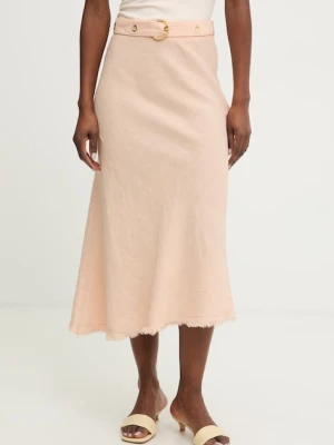 Pinko spódnica z lnem