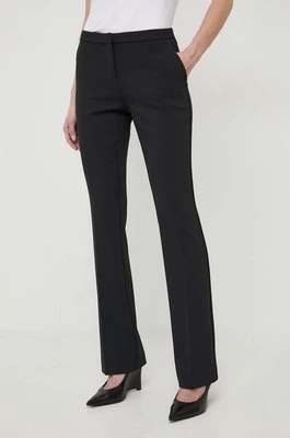 Pinko spodnie damskie kolor czarny dzwony high waist 102862.A0HC