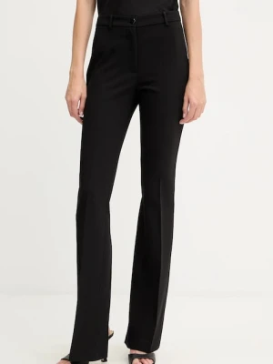 Pinko spodnie damskie kolor czarny proste high waist 105706 A2R9
