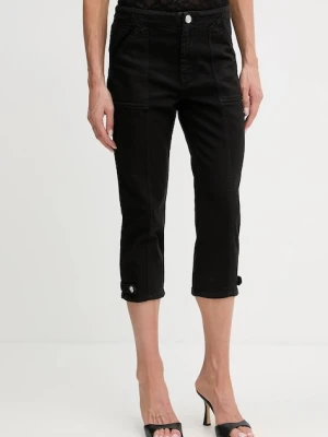 Pinko spodnie damskie kolor czarny proste medium waist 105232 A2M6
