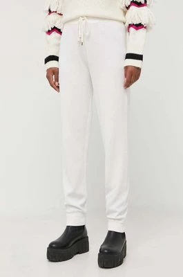 Pinko spodnie dresowe kolor biały gładkie