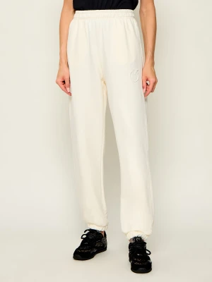 Pinko Spodnie dresowe Pazzo | Regular Fit beżowy