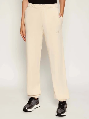 Pinko Spodnie dresowe | Regular Fit beżowy