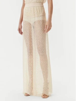 PINKO Spodnie palazzo 105009 A2EX Beżowy Regular Fit