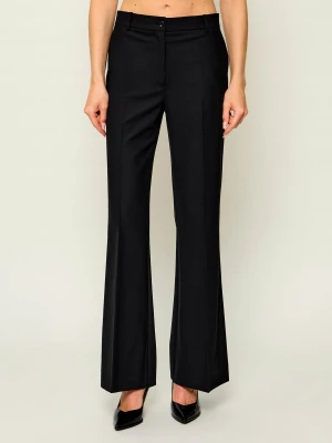 Pinko Spodnie Petalo | flare fit | z dodatkiem wełny czarny