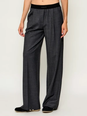 Pinko Spodnie Phaius | Relaxed fit | z dodatkiem wełny grafitowy