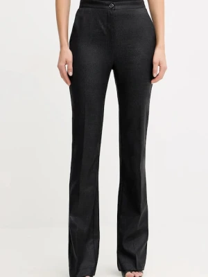 Pinko spodnie z dodatkiem wełny damskie kolor czarny dzwony high waist 106124 A305