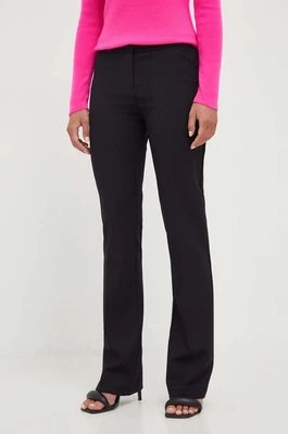 Pinko spodnie z domieszką wełny kolor czarny proste high waist 102204.A18F