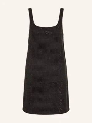Pinko Sukienka Aroa Z Kamieniami Ozdobnymi schwarz