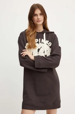 Pinko sukienka bawełniana kolor brązowy mini oversize 104110 A23X