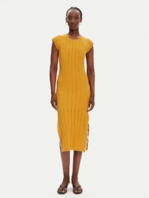 PINKO Sukienka dzianinowa 104745 A2FR Brązowy Regular Fit