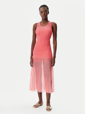 PINKO Sukienka dzianinowa 104802 A2GJ Koralowy Regular Fit