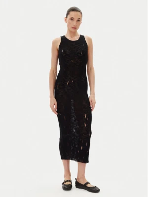 PINKO Sukienka dzianinowa 105141 A2LP Czarny Slim Fit