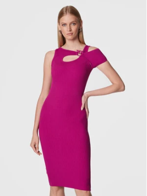 Pinko Sukienka dzianinowa Ace 1G17TZ Y7VP Fioletowy Slim Fit