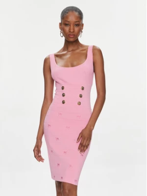 Pinko Sukienka dzianinowa Cactus 102879 A1LK Różowy Slim Fit