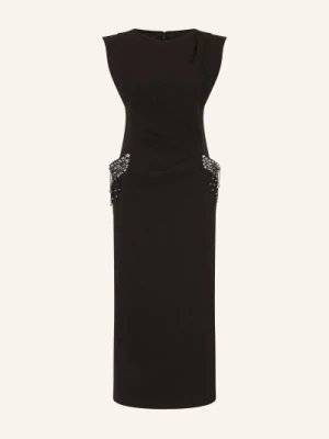 Pinko Sukienka Etui Z Kamieniami Ozdobnymi I Cekinami schwarz