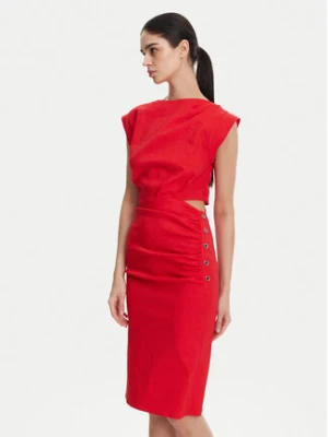 PINKO Sukienka koktajlowa 104955 A0IM Czerwony Regular Fit