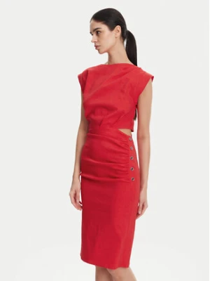 PINKO Sukienka koktajlowa 104955 A0IM Czerwony Regular Fit