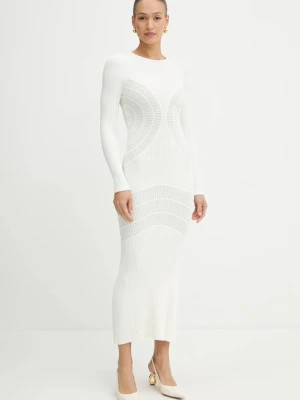 Pinko sukienka kolor beżowy maxi dopasowana 104631 A2E6