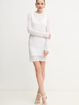Pinko sukienka kolor biały mini dopasowana 104891 A2EB