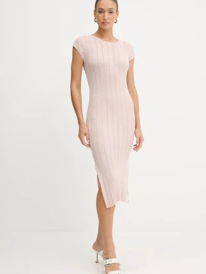 Pinko sukienka kolor brązowy midi dopasowana 104745 A2FR