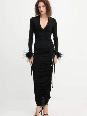 Pinko sukienka kolor czarny maxi dopasowana 105780 A2GS